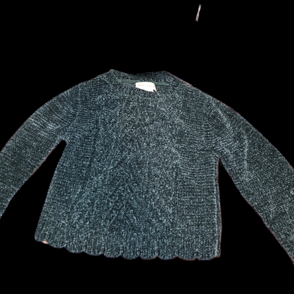 Tommy Bahama Green Cable Knit Crew Neck Sweater